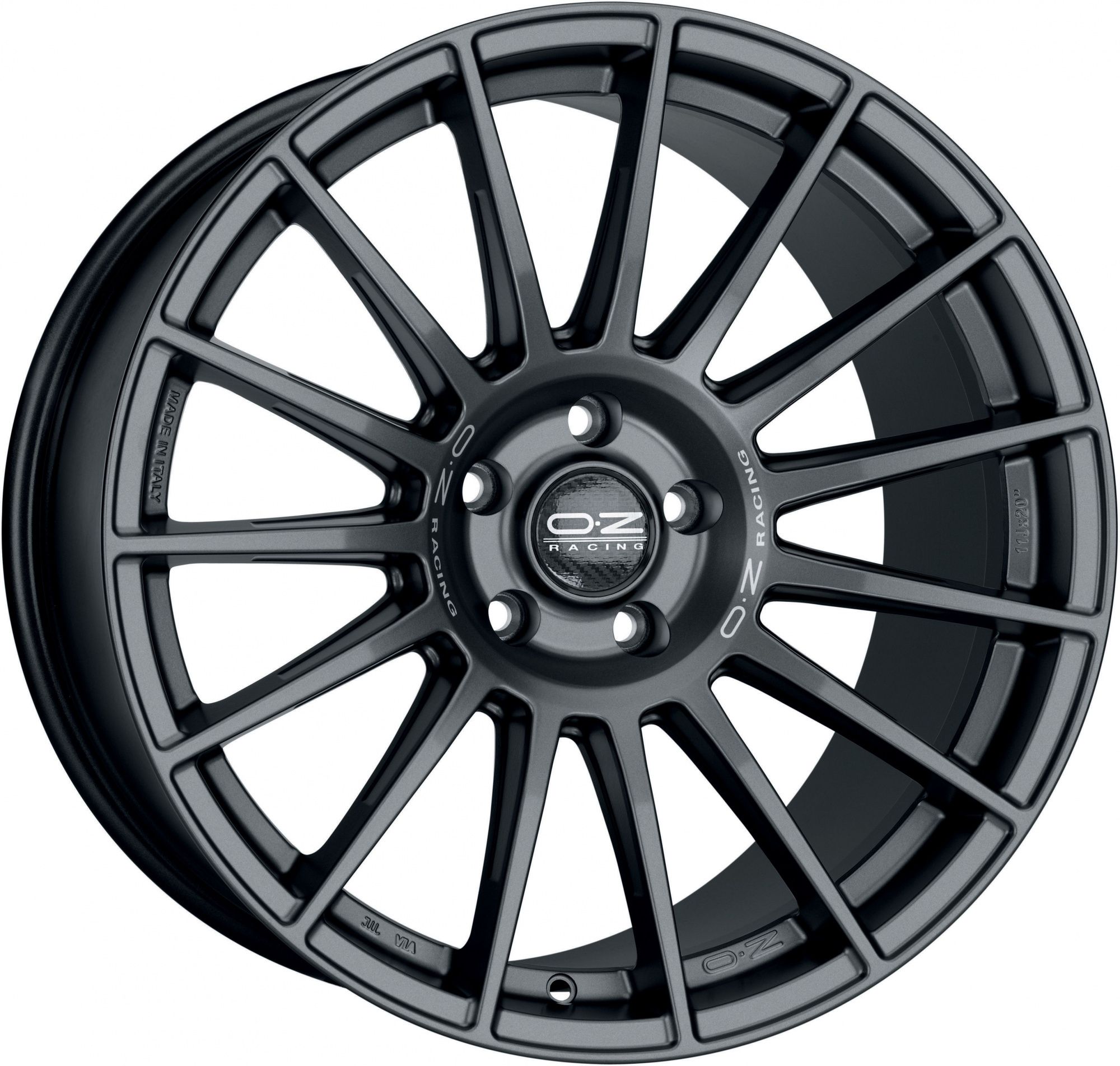 OZ SUPERTURISMO DAKAR 10x20 5*130 Et:48 Dia:71,6 MATT GRAPHITE SILVER LETTERING