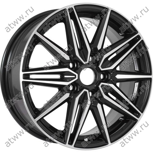 Диски литой KDW KD1670 6,5x16 4*100 Et:49 Dia:54,1 Black_Front_Polished Екатеринбург
