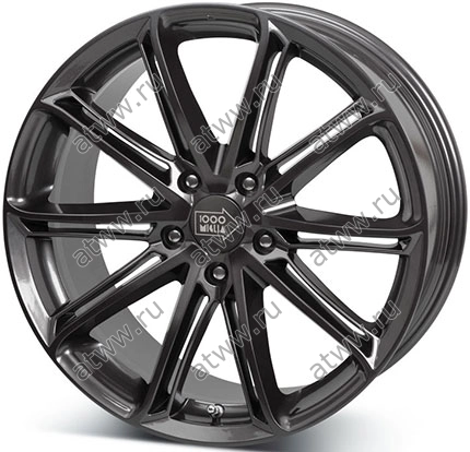 Диски литой 1000 Miglia MM1007 8,5x19 5*114,3 Et:42 Dia:67,1 Dark Anthracite High Gloss Екатеринбург
