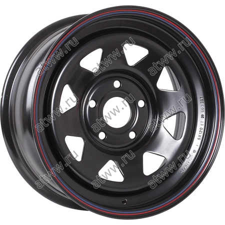 Диски штамповка Off-Road-Wheels Black 8x17 5*127 Et:0 Dia:75,1 черный (треуг. мелкий) Екатеринбург