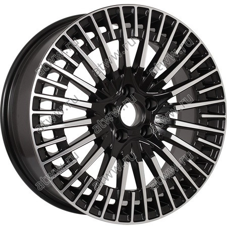 Диски литой KDW KD1820 7x18 5*108 Et:45 Dia:67,1 Black_Front_Polished Екатеринбург