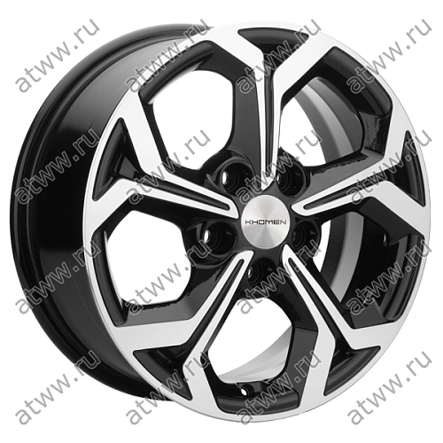 Диски литой Khomen 1606 6,5x16 5*114,3 Et:43 Dia:67,1 Black-FP Екатеринбург
