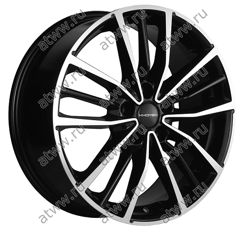 Диски литой Khomen KHW1812 7x18 5*108 Et:36 Dia:60,1 Black-FP Екатеринбург