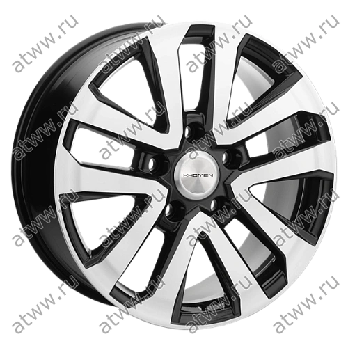 Диски литой Khomen 2003 8,5x20 5*150 Et:58 Dia:110,1 BLACK-FP Екатеринбург