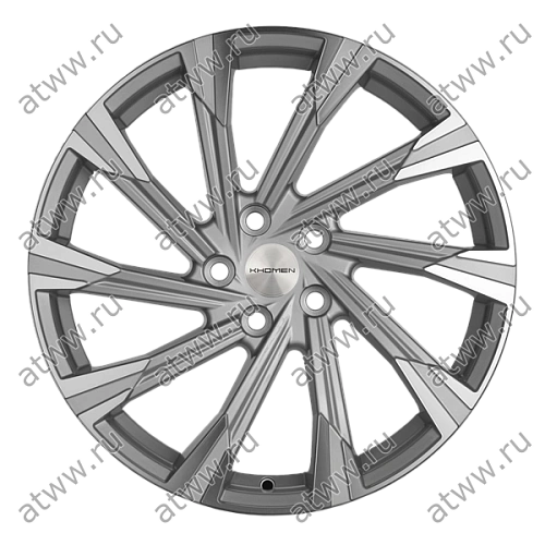 Диски литой Khomen 1901 7,5x19 5*114,3 Et:45 Dia:67,1 Brilliant Silver-FP Екатеринбург