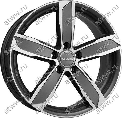 Диски литой MAK STADT W 7,5x16 5*112 Et:28 Dia:66,6 Gun Metallic Mirror Face Екатеринбург