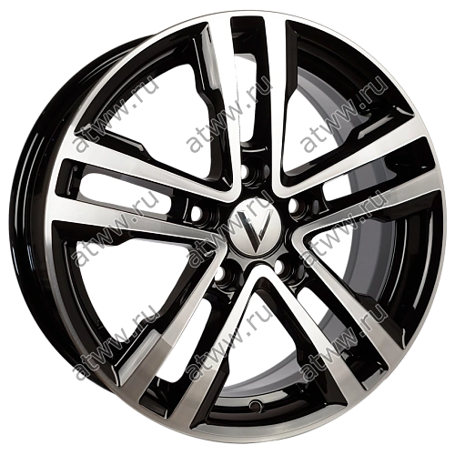 Диски литой Вектор В197 6,5x16 5*100 Et:48 Dia:56,1 алмаз черный Екатеринбург