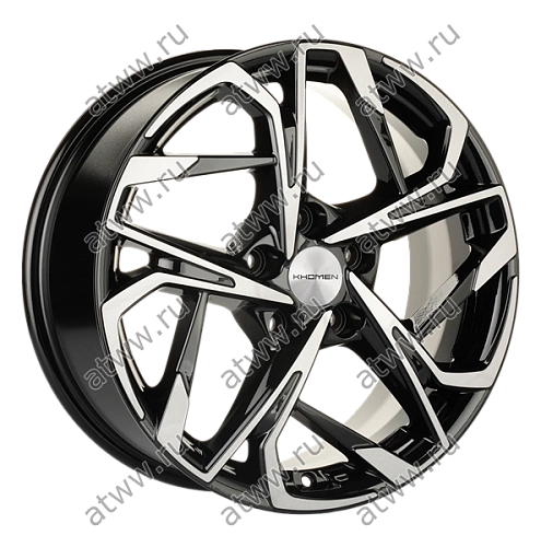 Диски литой Khomen 1716 7x17 5*110 Et:40 Dia:67,1 Black-FP Екатеринбург