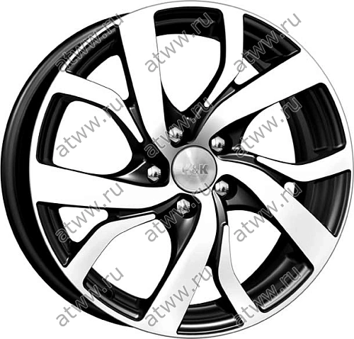 Диски литой K&K Палермо 6,5x16 5*100 Et:42 Dia:57,1 алмаз черный Екатеринбург