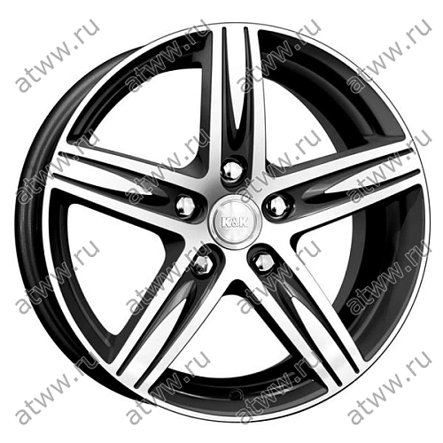 Диски литой K&K Андорра 6,5x16 5*105 Et:39 Dia:56,6 алмаз черный Екатеринбург