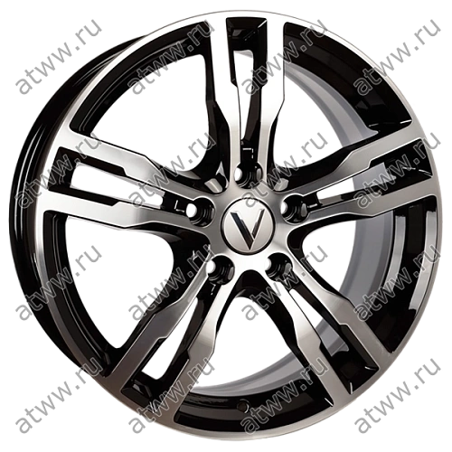 Диски литой Вектор В193 7x17 5*114,3 Et:50 Dia:67,1 алмаз черный Екатеринбург