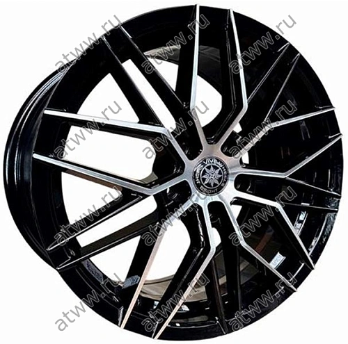 Диски литой VIVE V-17 7,5x17 5*114,3 Et:40 Dia:67,1 Gloss Black Machine Face Екатеринбург