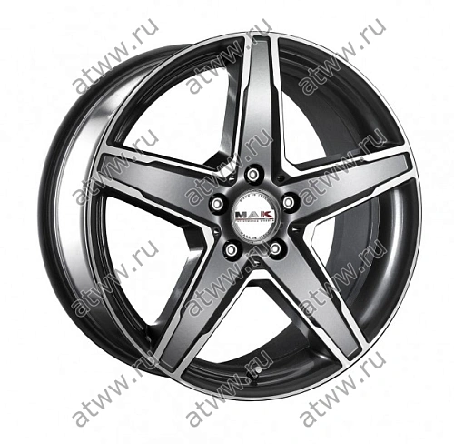 Диски литой MAK Stern 8,5x19 5*112 Et:45 Dia:66,6 Gun Metallic-Mirror Face Екатеринбург