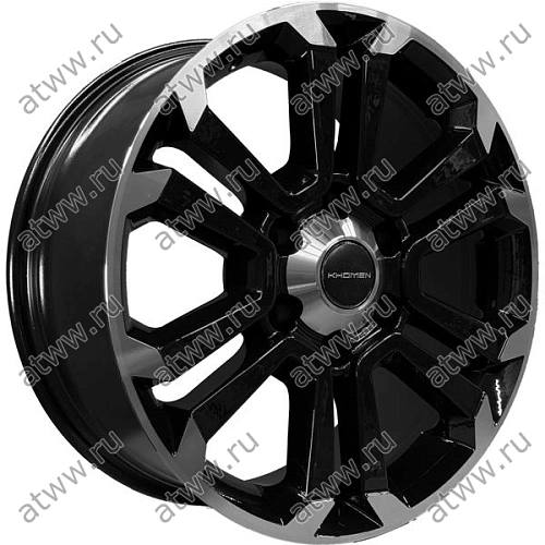 Диски литой Khomen KHW1817 7,5x18 6*114,3 Et:38 Dia:67,1 Black-FP Екатеринбург