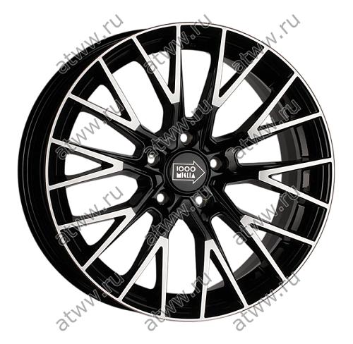 Диски литой 1000 Miglia MM1009 7x17 5*112 Et:40 Dia:57,1 Gloss Black Polished Екатеринбург