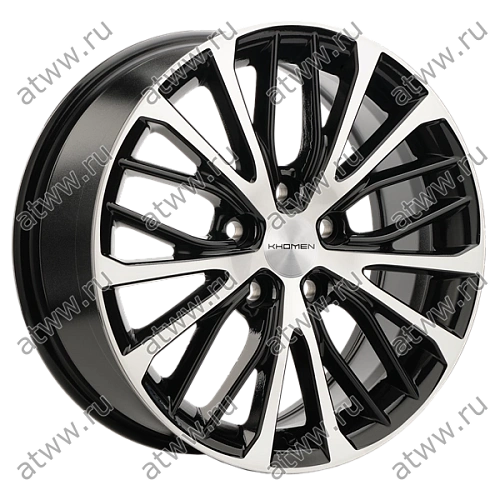 Диски литой Khomen 1705 7x17 5*108 Et:40 Dia:60,1 Black-FP Екатеринбург