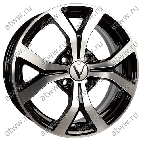 Диски литой Вектор K147 6x15 4*100 Et:48 Dia:54,1 Алмаз черный Екатеринбург
