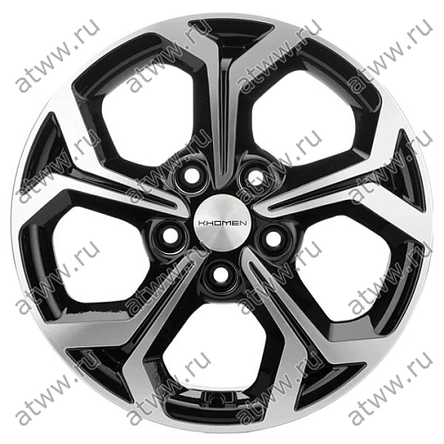 Диски литой Khomen 1606 6,5x16 5*114,3 Et:50 Dia:67,1 BLACK-FP Екатеринбург
