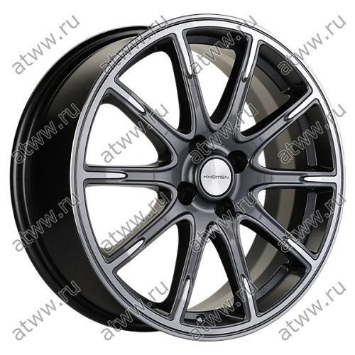 Диски литой Khomen 1707 6,5x17 4*100 Et:43 Dia:60,1 Gray-FP Екатеринбург