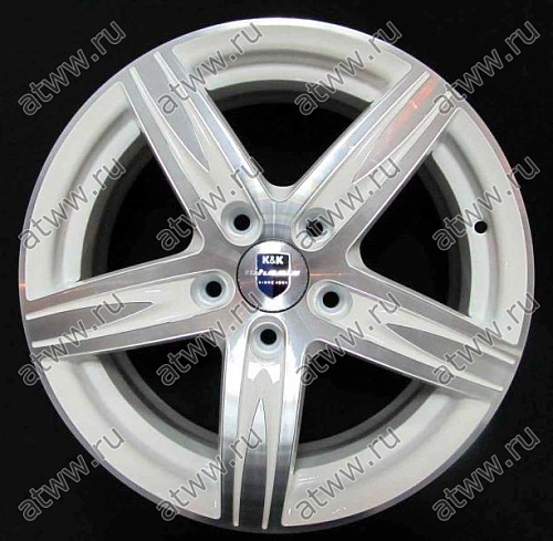 Диски литой K&K Андорра 6x15 5*114,3 Et:45 Dia:67,1 алмаз вайт Екатеринбург