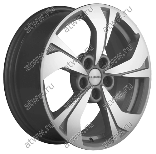 Диски литой Khomen 1724 7x17 5*114,3 Et:45 Dia:60,1 F-Silver-FP Екатеринбург