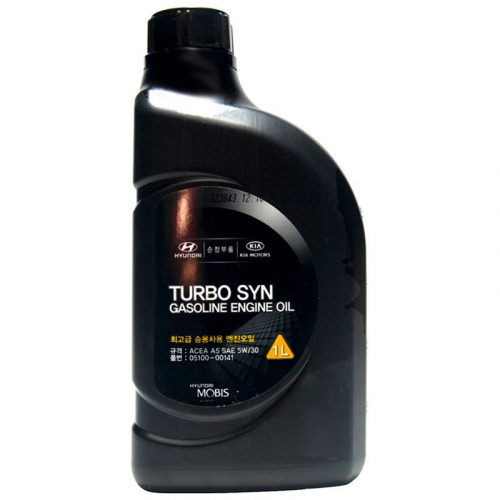 М/м Original HYUNDAI Turbo SYN Gasoline Oil SAE 5W-30 (1л.) API SM/CF-4  GF-3 05100-00141