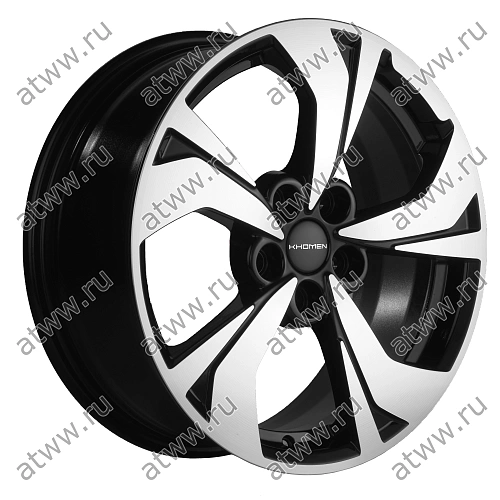 Диски литой Khomen 1724 7x17 5*114,3 Et:51 Dia:67,1 BLACK-FP Екатеринбург