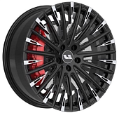 VISSOL F-1945 9x21 5*120 Et:45,5 Dia:62,5 Gloss Black with Machined Face
