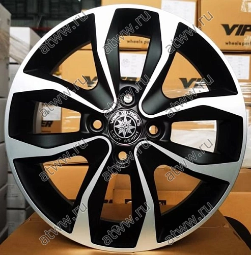 Диски литой VIVE V-07 5,5x15 4*100 Et:45 Dia:73,1 Matte Black Machine Face Екатеринбург